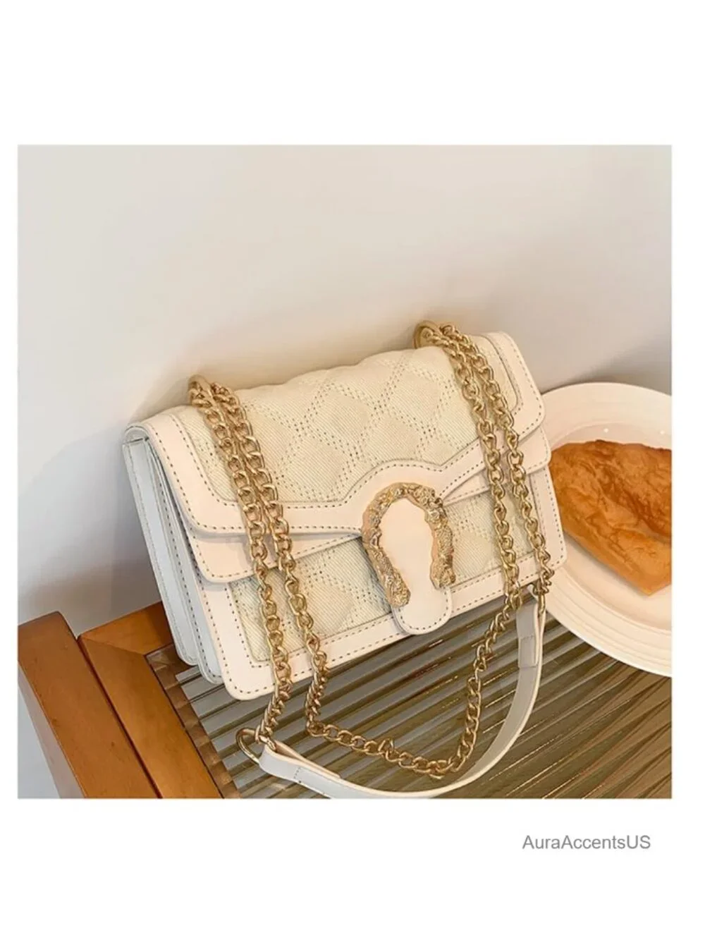 Leather Shoulder Bag Crossbody Chain Purse Vintage Snake Print Satchel Handbag